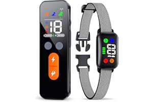 Dog Training Collar with Remote, Dog Shock Collar with Beep Vibration Safe Shock and Security Lock, Waterproof Shock Collar f