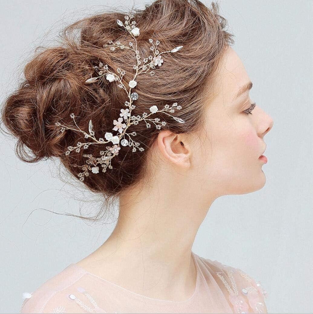 Star Bridal Hair Comb Clip Pin Rhinestone Pearl Wedding Hair