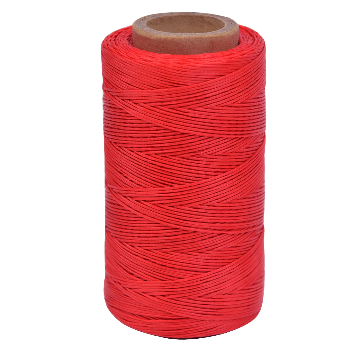Waxed Thread 284 Yards 150D 0.8MM Leather Sewing Waxed Thread for Shoes Repairing Bookbinding Leather Craft DIY (Red, 11#)