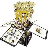 Joycard 87th Birthday Card, 87th Birthday Decorations for Women Men, Happy Birthday 3D Cards for 87 Year Old Grandpa Grandma, Birthday Gift Box for Mother Dad