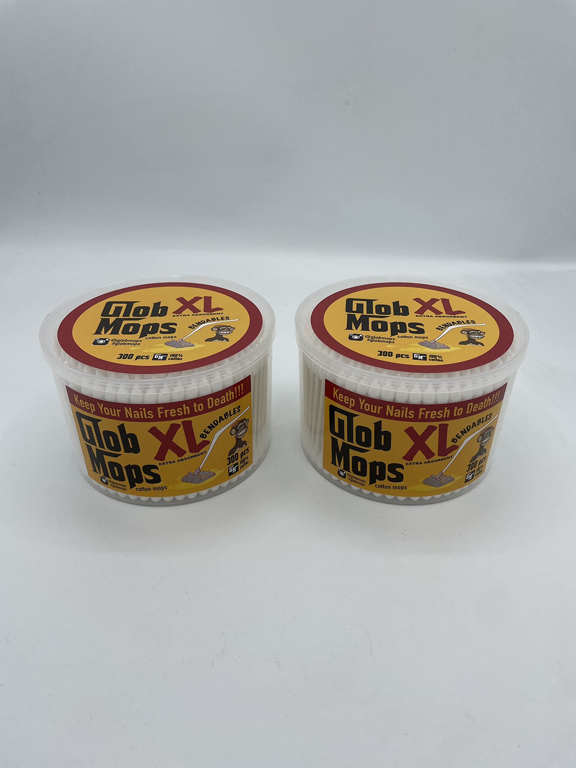 Glob Mops BENDABLE XL Cotton Swabs (2-Pack, 600 Total Cotton Buds)