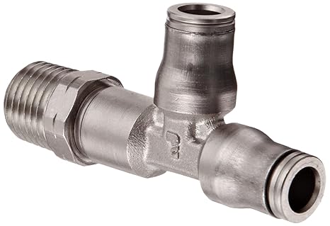 Legris 3603 62 22 Nickel Plated Brass Push To Connect Fitting Swivel Run Tee 1 2 Tube Od X 1 2 Npt Male Amazon Com Industrial Scientific