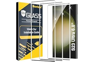 BURRIZEI 3 Pack Galaxy S23 Ultra Screen Protector, HD Clear Tempered Glass, Fingerprint Unlock, 3D Curved, Scratch Resistant, No Bubble for Samsung Galaxy S23 Ultra 5G Glass Screen Protector