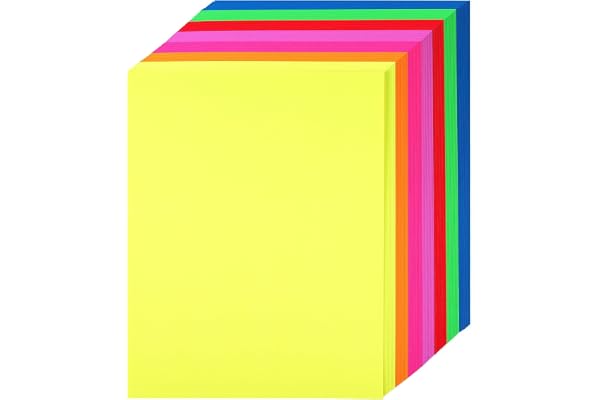 Bright Color Paper Colorful Cardstock - 8.5’’ x 11’’ Letter Paper Size 65lb Cover Card Stock Rainbow Colors Paper 70 Sheets P