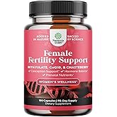 Fertility Supplement for Women with Prenatal Multivitamins - Female Fertility Support with Prenatal Choline Inositol Folate Chasteberry and CoQ10 Fertility Blend for Women to Promote Faster Conception