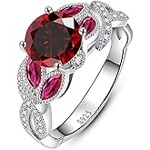 Yaresul 3.6ct 925 Sterling Silver Created Women's Rainbow Topaz|Sapphire|Aquamarine Ring Women Engagement Rings Bezel Setting Marquise Fashion Statement Ring Best Gift for Mother and Grandma Size 5-9