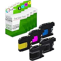 Cartucce Ciano Magenta Giallo Cartucce D'Inchiostro 3PK LC203 XL - Colori Ciano, Magenta, Giallo, Per Stampanti Brother Cartucce Compatibili Alta Resa - Foto 8