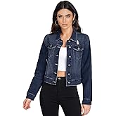 Hybrid & Company Women's Long Sleeve Denim Jackets Basic Button Down Jean Jacket with Pockets