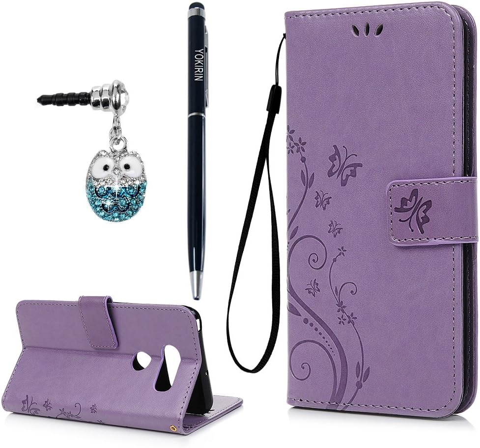 Best magnetic wallet phone case lg g5 purple