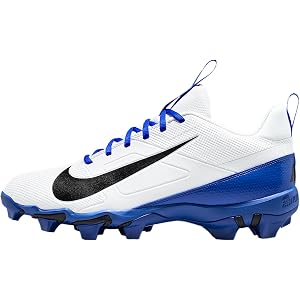 Nike Alpha Menace 4 Shark Football Cleats (White/Hyper Royal/Black)
