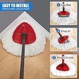 DRSUMLF 5pk Mop Replacement Heads for Vileda 1 Tank System Microfiber Deep Clean view 3