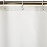 Amazon Basics Shower Curtain with Hooks 180 x 180 cm White Mould Resistant view 5