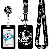 ID Badge Holder with Breakaway Lanyard, Lanyards for ID Badges Name Tags ID Card Holder, Cute Badge Reel Badge Clip Retractable, Women Teacher Nurse Office Gift, Funny Xray Skeleton Skull Design