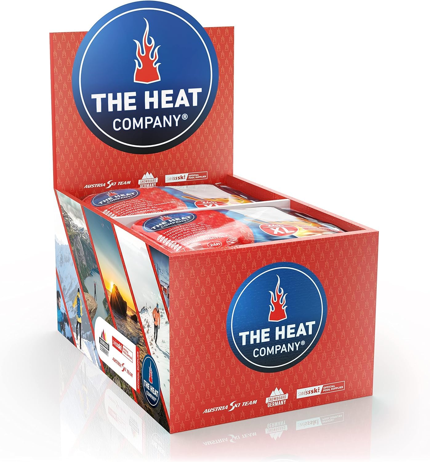 THE HEAT COMPANY Handwarmer XL - 40 Pieces - EXTRA WARM - XL Hand Heat Pad - 24 Hours Warm Hands - Instant Heat - Air Activated - Purely Natural