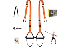 Moulyan Bodyweight Resistance Training Straps,Suspension Training Straps Complete Home Gym Fitness Trainer kit for Full-Body 