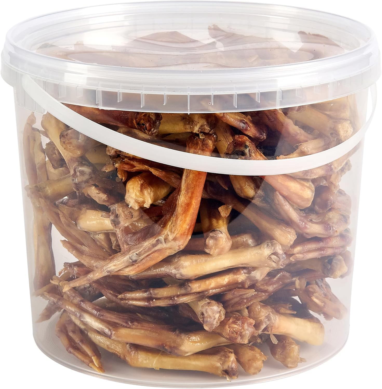 Premium Duck Feet Dog Treats, 5L Tub