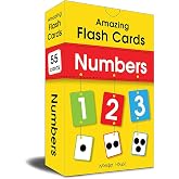 Amazing Flash Cards Numbers: Early Development of Preschool Toddler (55 Cards)