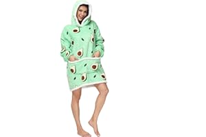 LUSJNGE Oversized Blanket Hoodie for Women Thick Sherpa Giant Hooded Sweatshirt Wearable Blankets for Adults Teens Girls