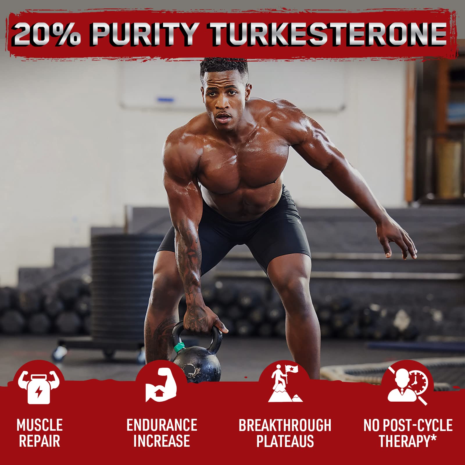 1400mg Beta Ecdysterone and Turkesterone Supplements, Maximized 98% Beta Ecdysterone & 20% Turkesterone Extract for Muscle Mass,Strength, Protein Synthesis, 120 Capsules
