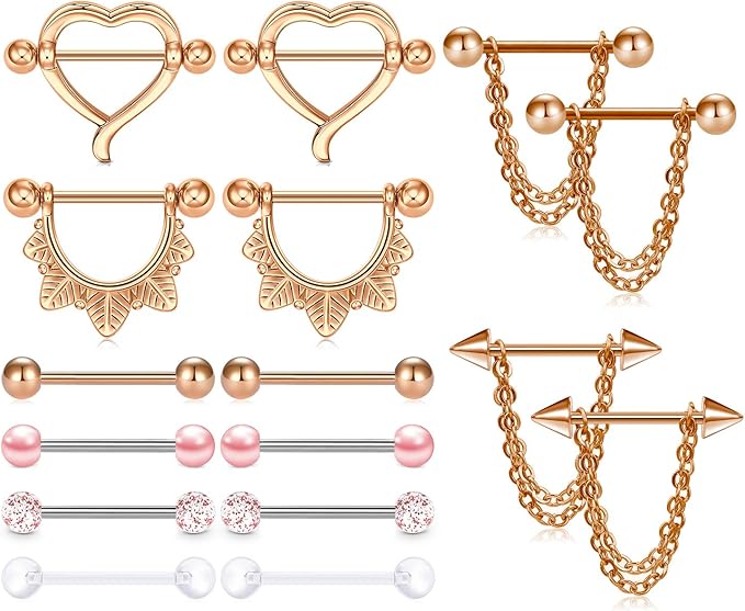 6 Piercing Finti Naso E Labbra Lauritami - Anelli Clip Acciaio Inox 20G 8mm, Senza Foratura - Foto 9