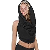 Women's Crop Tank Top - Halter, Boho Open Back, Cross Wrap Swimsuit Cover Ups, 100% Cotton Bathing Suit Coverup