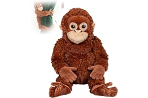 Punch Monkey Plush Stuffed Animal, 66cm Soft Orangutan Home Car Decoration for Adult Fans