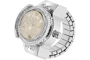 Gatuida 2pcs Portable Finger Watch Fashion Jewelry Watch for Women Decorative Ring