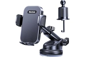 Rorhxia [True Military-Grade Phone Holders for Your Car [Upgraded 90+LBS Strongest Suction] Car Phone Mount Fit for Vent/Dashboard/Windshield, All Phones, iPhone, Samsung and More