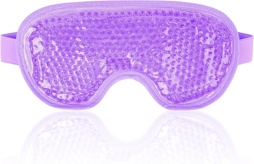 NEWGO Cooling Eye Mask Reusable Gel Hot Cold Therapy Purple