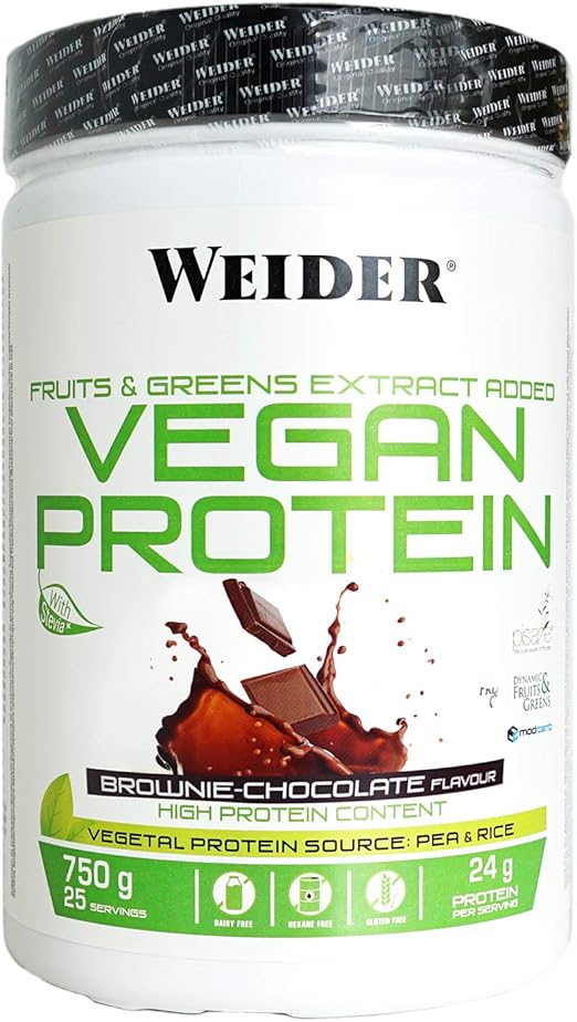 Weider Vegan Protein. Sabor Chocolate. Proteína 100 vegetal de
