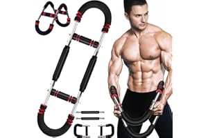 Twister Arm Trainer, 70-110lb Adjustable Chest Workout Equipment, Arm Trainer, Gorilla Bar, Portable Power Twister Bar, Detac