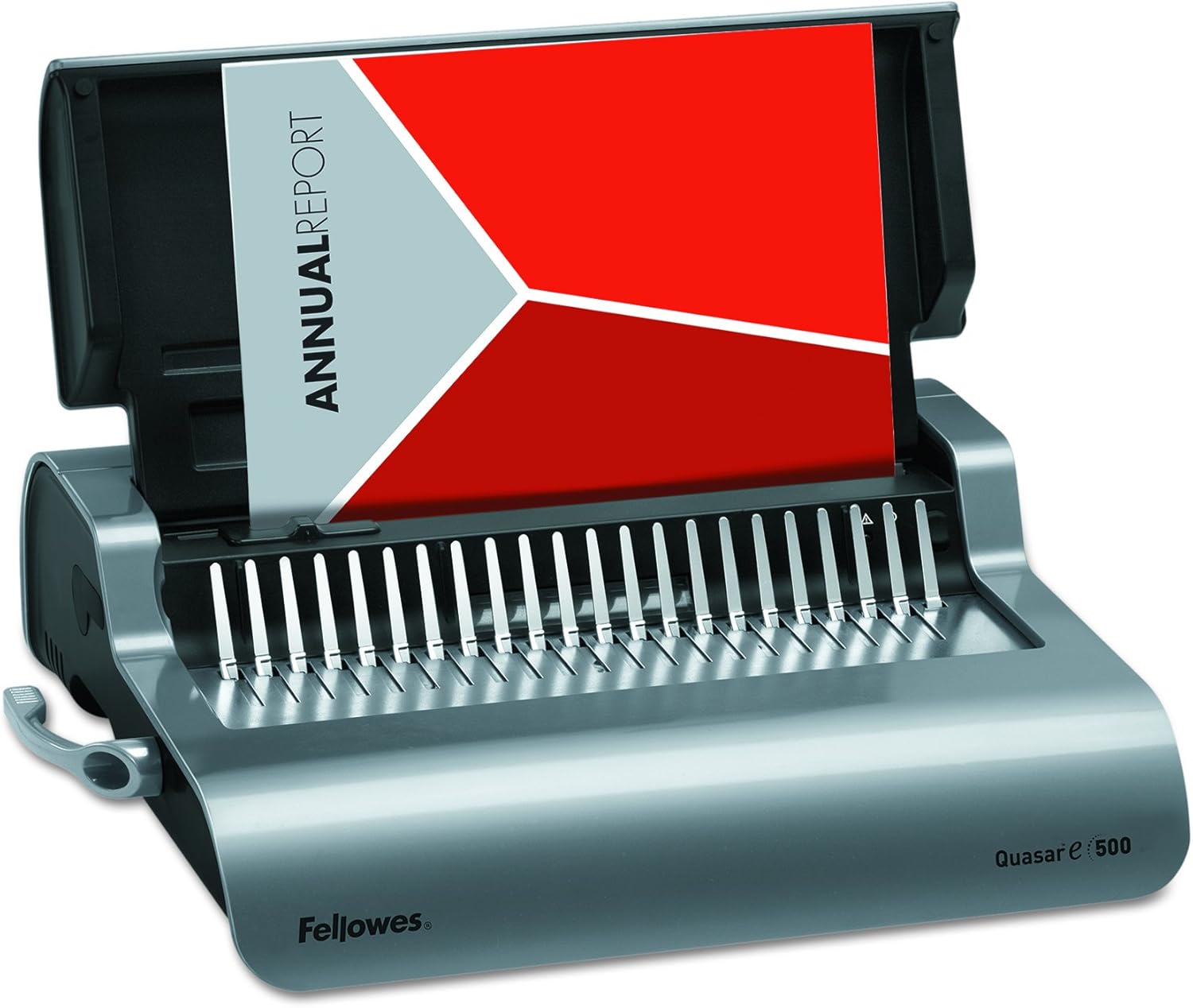 Fellowes 5216901 Quasar 500 Electric Comb Binding System, 16 7/8 x 15 3/8 x 5 1/8, Metallic Gray : Office Products