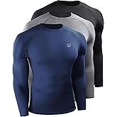 NELEUS Men's 3 Pack Compression Shirt Athletic Running Shirts