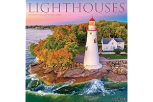 Lighthouses 2025 12" x 12" Wall Calendar