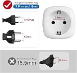 extension lead Pack of 2 Travel Adaptor EU to UK Plug Adapter White view 2