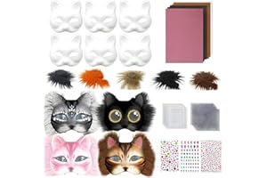 32Pcs Therian Mask Kit, Diy Cat Mask Kit, Diy Furry Mask Set for Halloween, Cosplay, Party Interaction