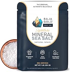 Baja Gold Signature Mineral Sea Salt - Recommended by Gary Brecka - Organic Natural Grain Salt for Cooking & Baking | Authent