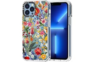 MOSNOVO Case for iPhone 13 Pro Max, [Buffertech 6.6ft Military-Grade Drop Protection] [Anti Peel Off Tech] Clear TPU Bumper Phone Case Cover Design - in The Garden