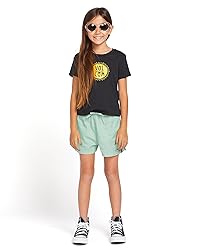 Volcom Girls' I Got U Baby Short Sleeve Tee, Black