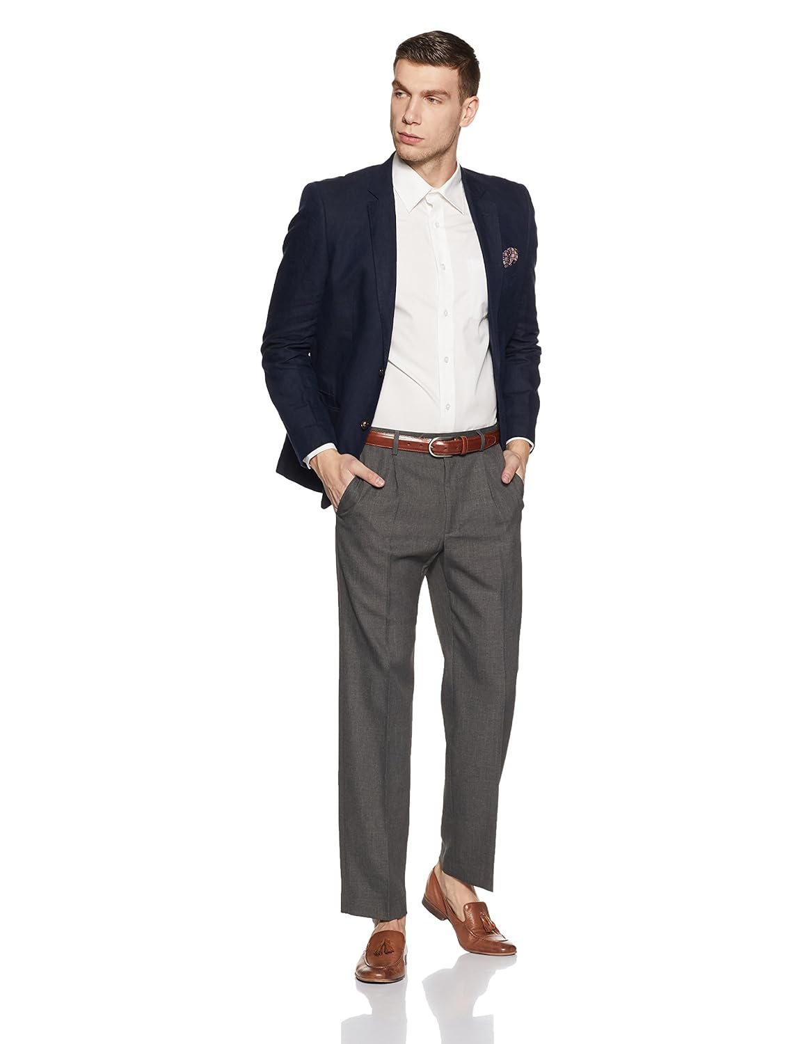 marks & spencer men's slim formal trousers