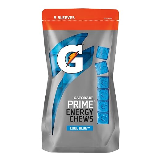 Gatorade Prime Energy Chews, Cool Blue Raspberry, 1 Ounce