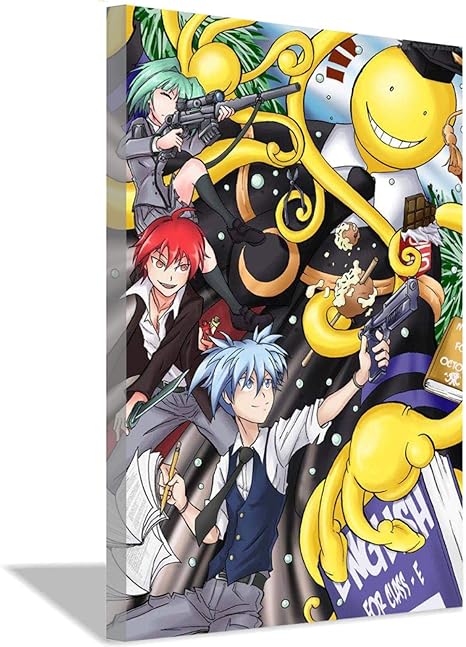 Amazon Co Jp 暗殺教室アニメポスターhdモダンアートリビングルーム壁画寝室子供部屋装飾絵画ギフト60x90cm 24x36inch 内枠 ホーム キッチン