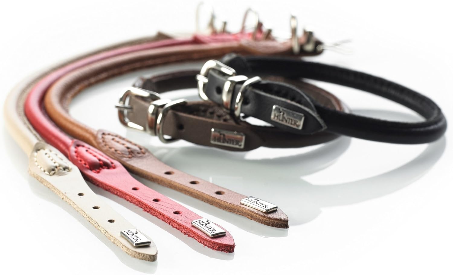 Hunter rolled leather dog collar Clearance