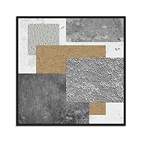 SIGNWIN Framed Canvas Wall Art Texture Painting Canvas Prints Home Artwork Decoration for Living Room,Bedroom - 16x16 inches