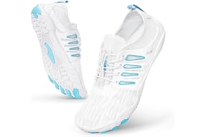 IFOWBVY Hike Barefoot Water Shoes for Women Men, Quick-Dry Aqua Footwear Breathable Non-Slip Wide Toe Shoe for Beach Swim River Pool Lake Hiking Kayaking Surfing