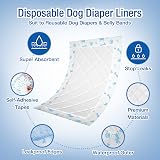 Pet Soft Pet Soft Dog Diaper Liners 100 Count Blue Bone M Nappy Booster Pads view 2