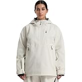 GSOU SNOW Women's Ski Jacket Baggy Snowboard Jackets Hooded Coat | 15K Waterproof 10K Breathable Windproof Snowboarding Pants Pullover Hooded Coat Underarm Vent Zipper for Winter Sports