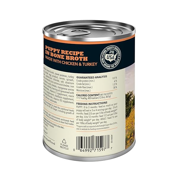 ACANA PREMIUM PATE IN BONE BROTH GRAIN-FREE WET DOG FOOD PUPPY RECIPE 12.8OZ CANS (12 COUNT)