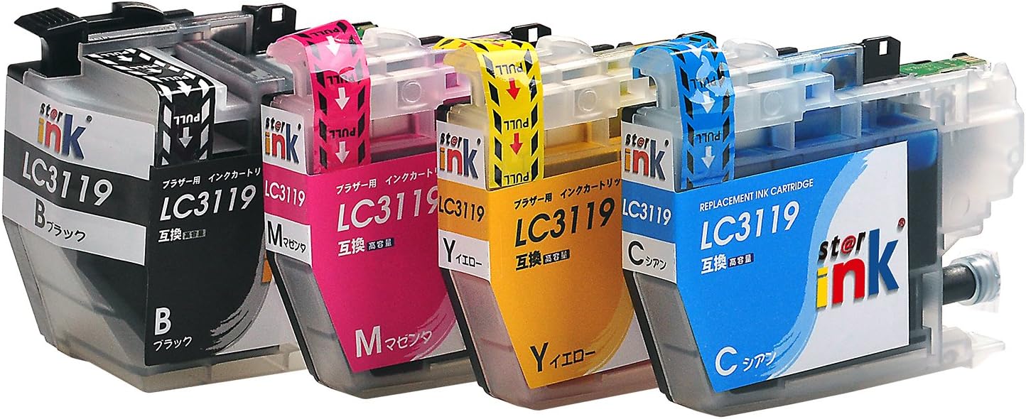 Amazon Lc3119 4pk 大容量 Brother ブラザー 互換 インク カートリッジ Lc3119 Mfc J6980cdw Mfc J6580cdw Starink Starink インクカートリッジ 通販