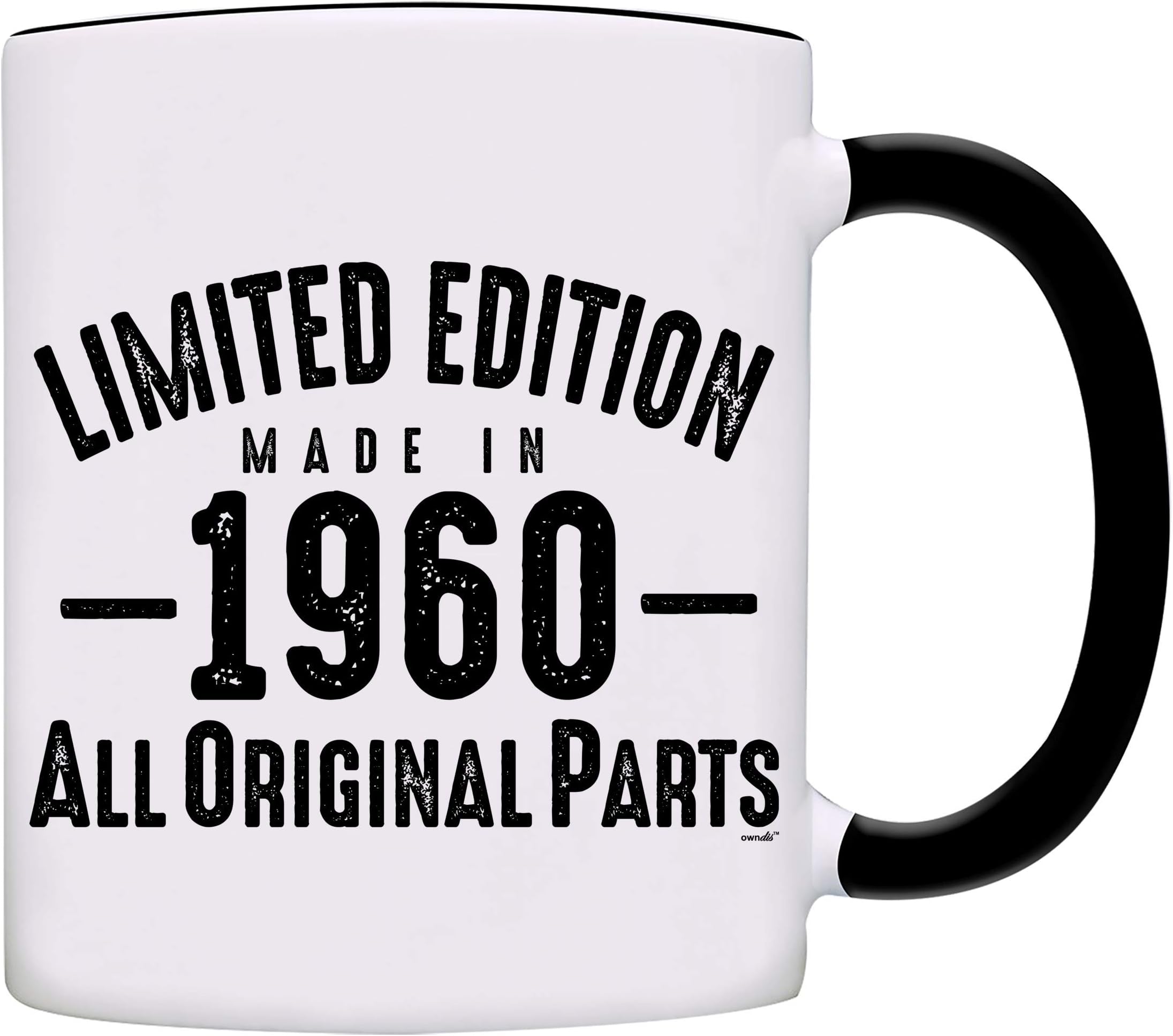 owndisowndis Mug 1964-60th Birthday Gifts Limited Edition Made In 1964 All Original Parts Coffee Mug-1964-0071-Black